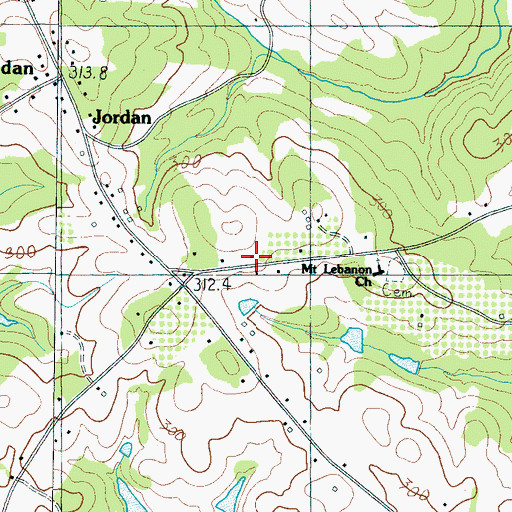 Topographic Map of Mount Lebanon School (historical), SC