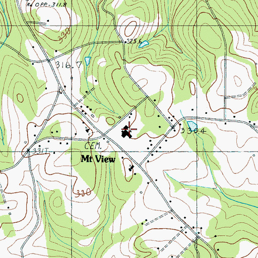 Topographic Map of Mountain View Elementary School, SC