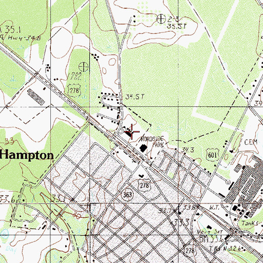 Topographic Map of Ben Hazel Primary School, SC