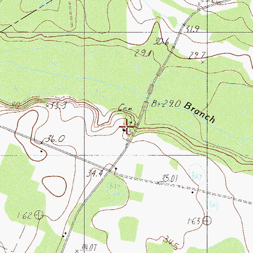 Topographic Map of Jackson Branch Church, SC