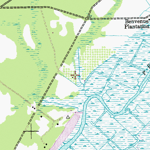 Topographic Map of Milton Hall Plantation, SC