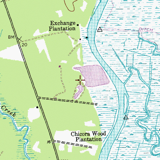 Topographic Map of Rose Bank Plantation, SC