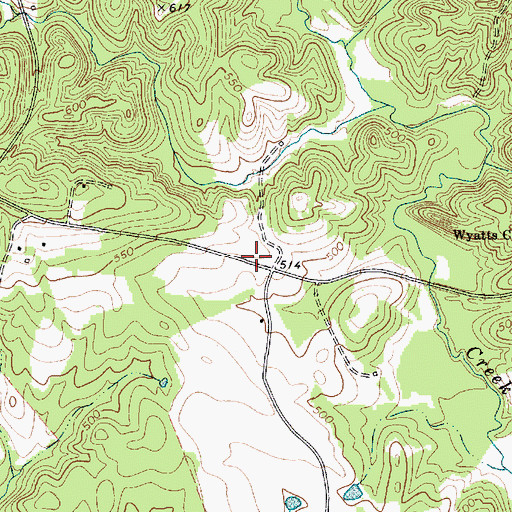 Topographic Map of Wyatts School (historical), SC