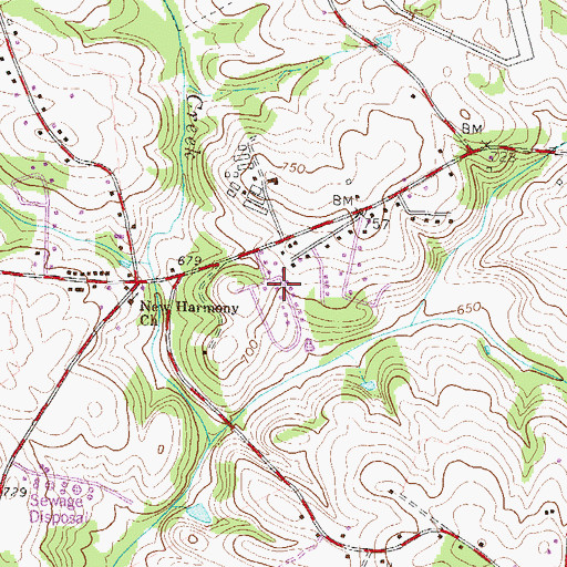 Topographic Map of Pine Forest, SC