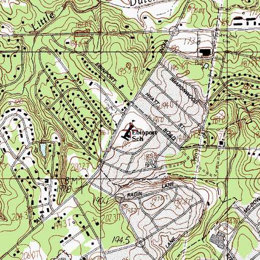 Topographic Map of Ebinport Elementary School, SC
