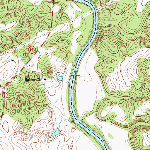 Topographic Map of Howells Ferry (historical), SC