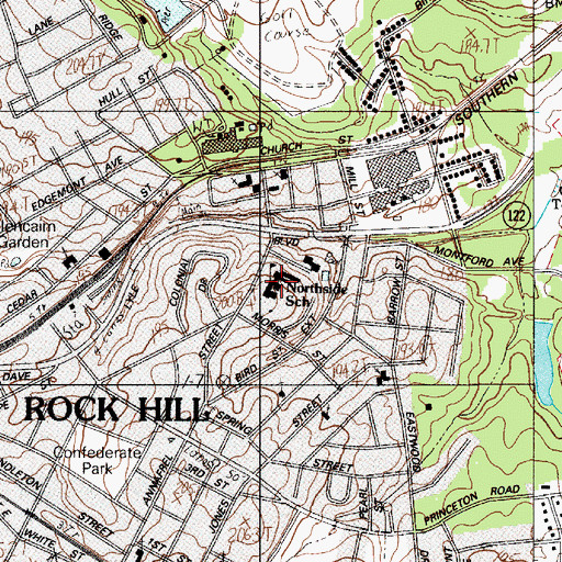 Topographic Map of Northside Elementary School, SC