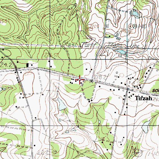 Topographic Map of Center Grove School (historical), SC