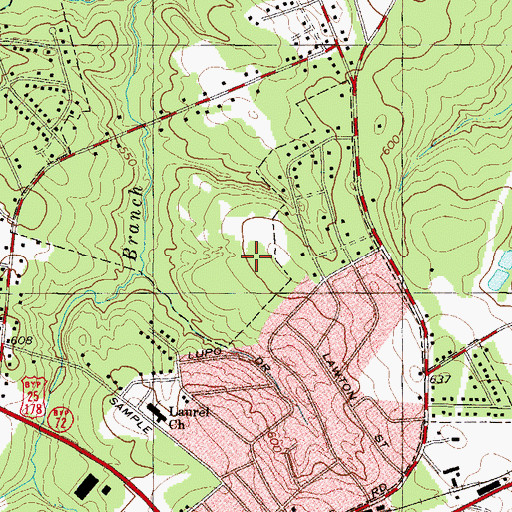 Topographic Map of Avondale, SC