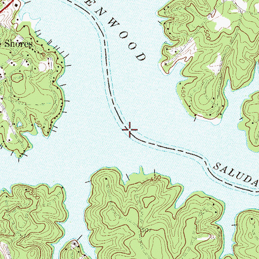 Topographic Map of Old Puckett Ferry (historical), SC