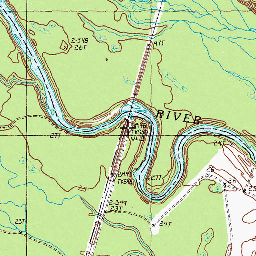 Topographic Map of Santee (historical), SC