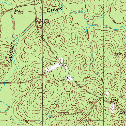 Topographic Map of Grannys Quarter (historical), SC