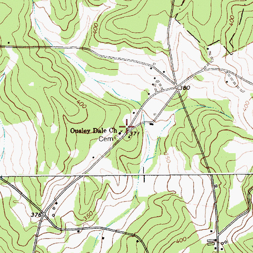 Topographic Map of Ousley Dale School (historical), SC