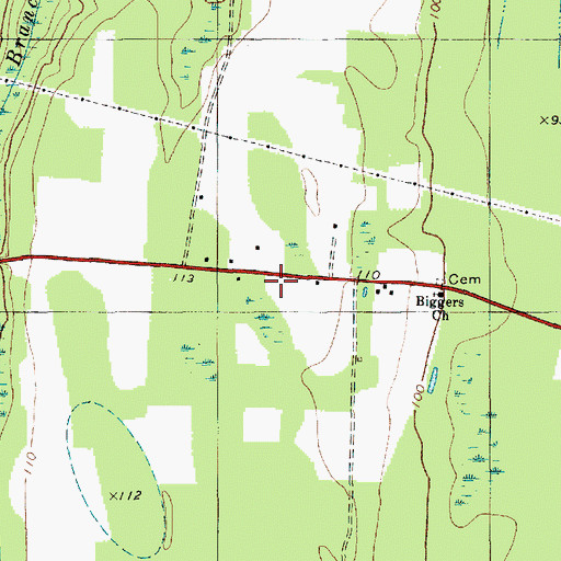 Topographic Map of Briggs School (historical), SC