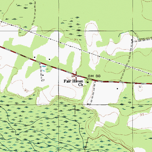 Topographic Map of Juneburn School (historical), SC