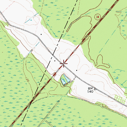 Topographic Map of Bethea Cross Roads, SC