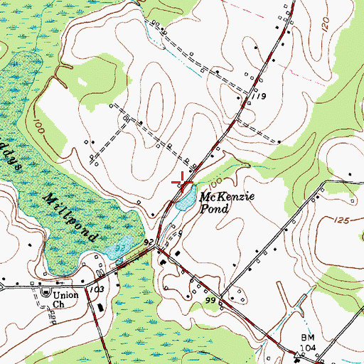 Topographic Map of Union High School (historical), SC
