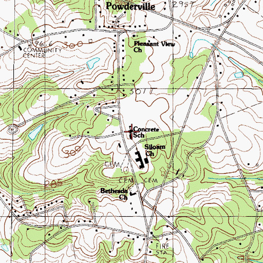 Topographic Map of Concrete Primary School, SC