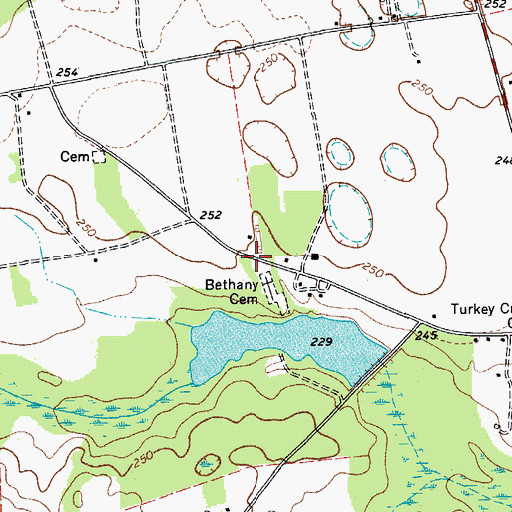 Topographic Map of Turkey Creek Church (historical), SC