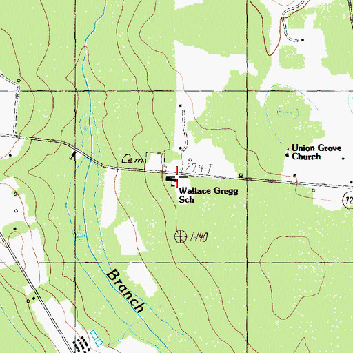 Topographic Map of Wallace Gregg Elementary School, SC