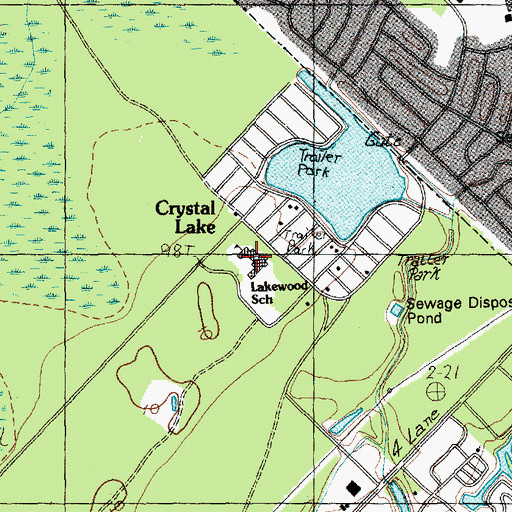 Topographic Map of Lakewood Elementary School, SC