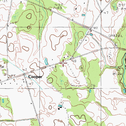 Topographic Map of Cooper Post Office (historical), SC