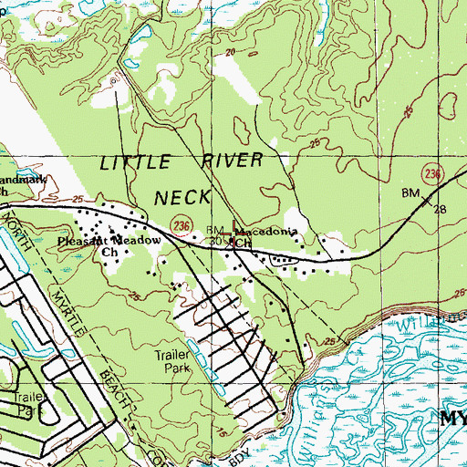 Topographic Map of Macedonia Church, SC