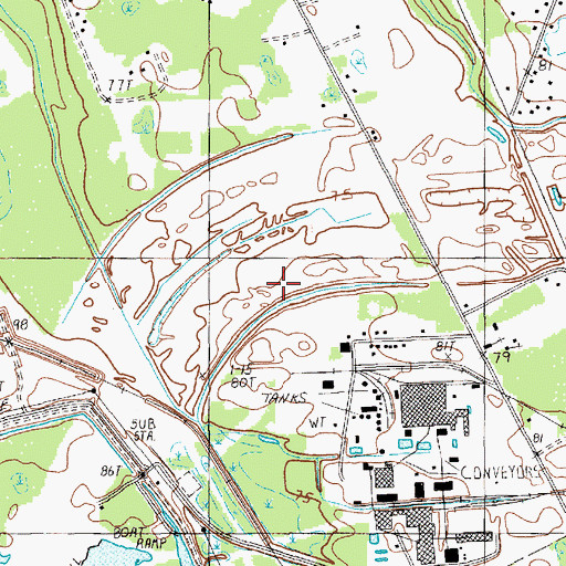 Topographic Map of Russellville Post Office, SC