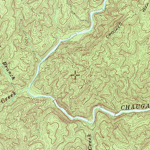 Topographic Map of Chauga River Scenic Area, SC
