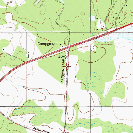 Topographic Map of Oswald Field (historical), SC