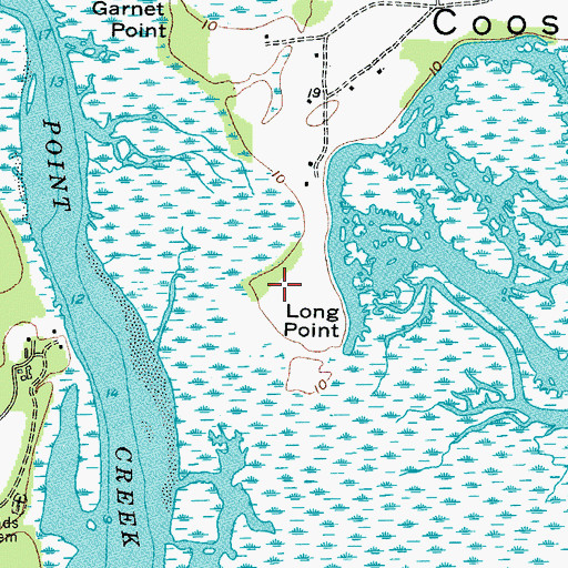 Topographic Map of Marsh Point Airport, SC