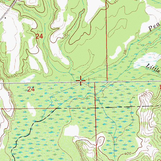 Topographic Map of Posey Creek, AL