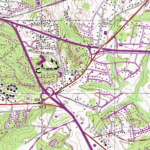Topographic Map of US Army Reserve Center-Clemson Heliport, SC