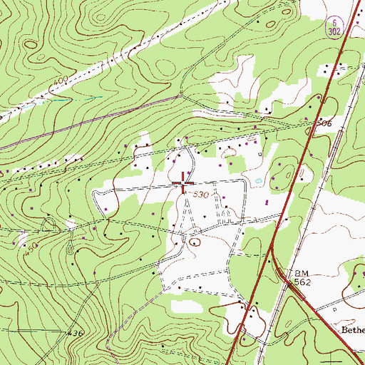 Topographic Map of Falcon Airport (historical), SC