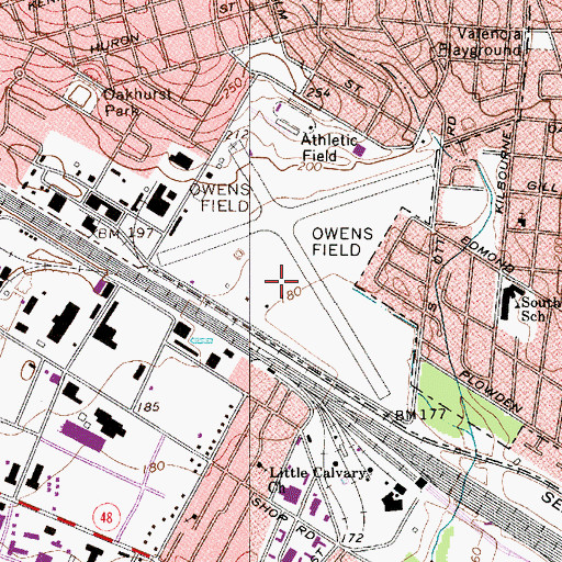Topographic Map of Jim Hamilton L B Owens Airport, SC