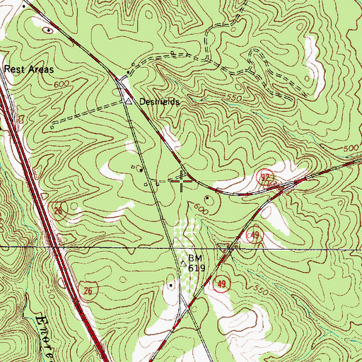 Topographic Map of Southern Aero Sports Airport, SC