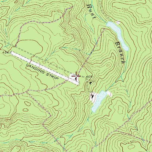 Topographic Map of Darden Airport, SC