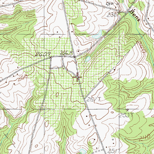 Topographic Map of Chandelle Airport, SC