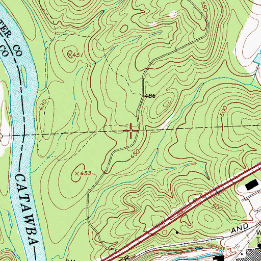 Topographic Map of Lancaster County Airport-Mc Whirter Field, SC