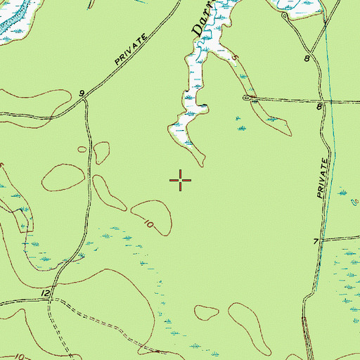 Topographic Map of Mt Pleasant Regional Airport-Faison Field, SC