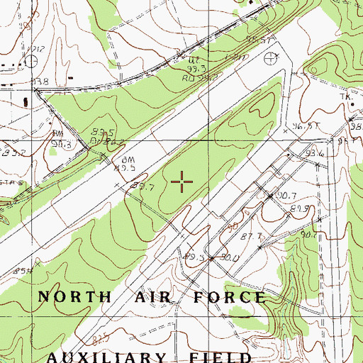 Topographic Map of North Air Force Auxiliary Field, SC