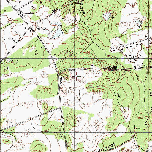 Topographic Map of Falls Landing, SC
