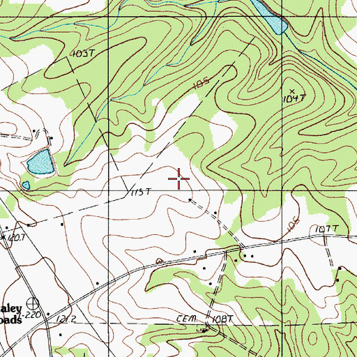 Topographic Map of Alan's Airport, SC