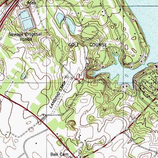 Topographic Map of Santee Golf Air Strip (historical), SC
