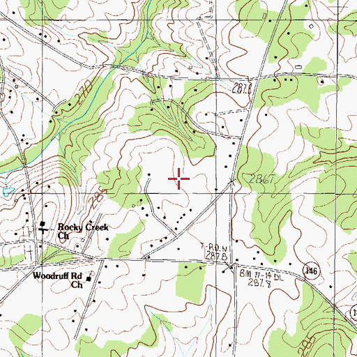 Topographic Map of Cox Airport (historical), SC