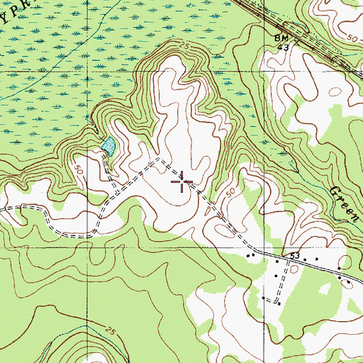 Topographic Map of Summerville Airport, SC