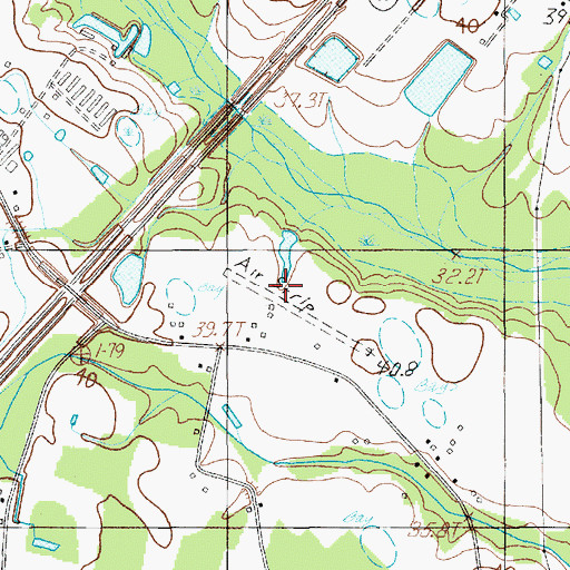 Topographic Map of Mc Kay Airport, SC