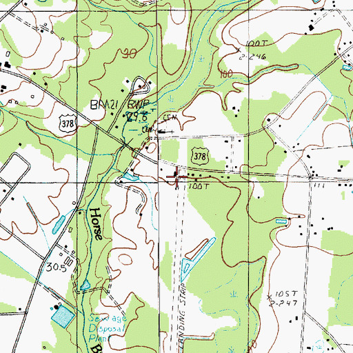Topographic Map of Byrd Field, SC