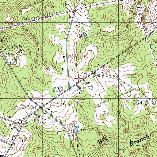 Topographic Map of Bethel-Lake Wylie Airport, SC