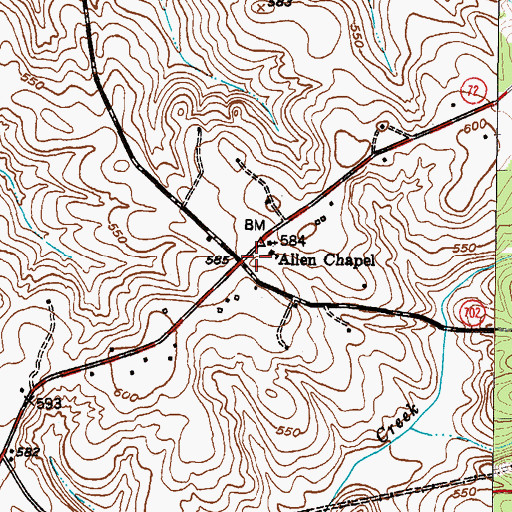 Topographic Map of Smithville, SC